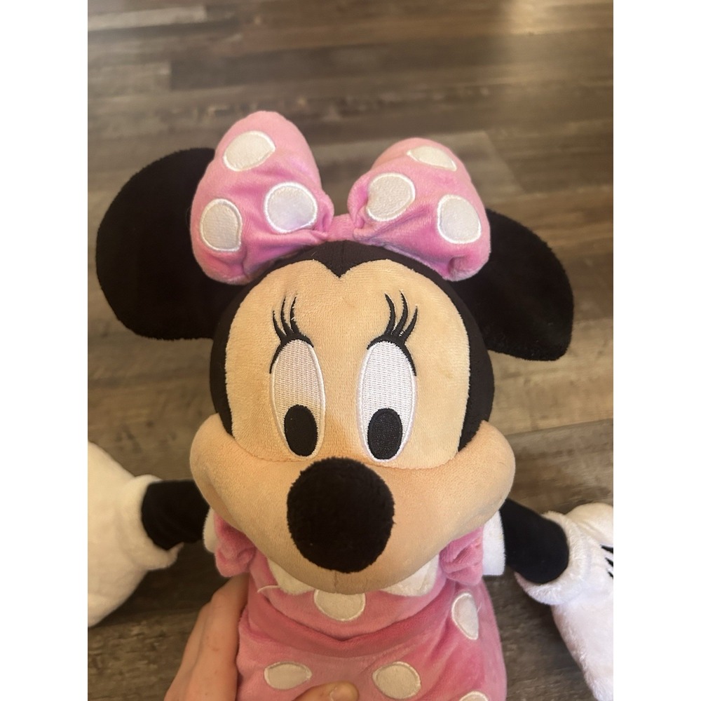 Disney Store Minnie Mouse Pink Polka Dot Plush Stuffed Animal, Medium 14-24 in - Picture 4 of 5